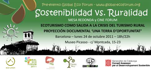 Retransmisión online: 24 (pre-GEF: Ruralidad vs. Sostenibilidad), 25 y 26 octubre (Global Eco Forum)