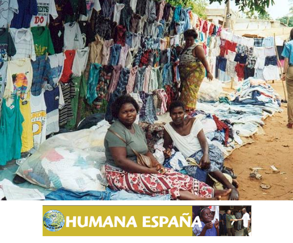 Dona tu ROPA USADA para proyectos de cooperación en ÁFRICA con Humana Spain